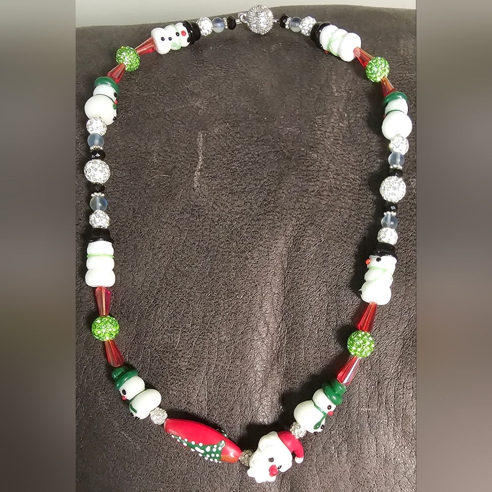 Snowan bling necklace.  HANDMADE!